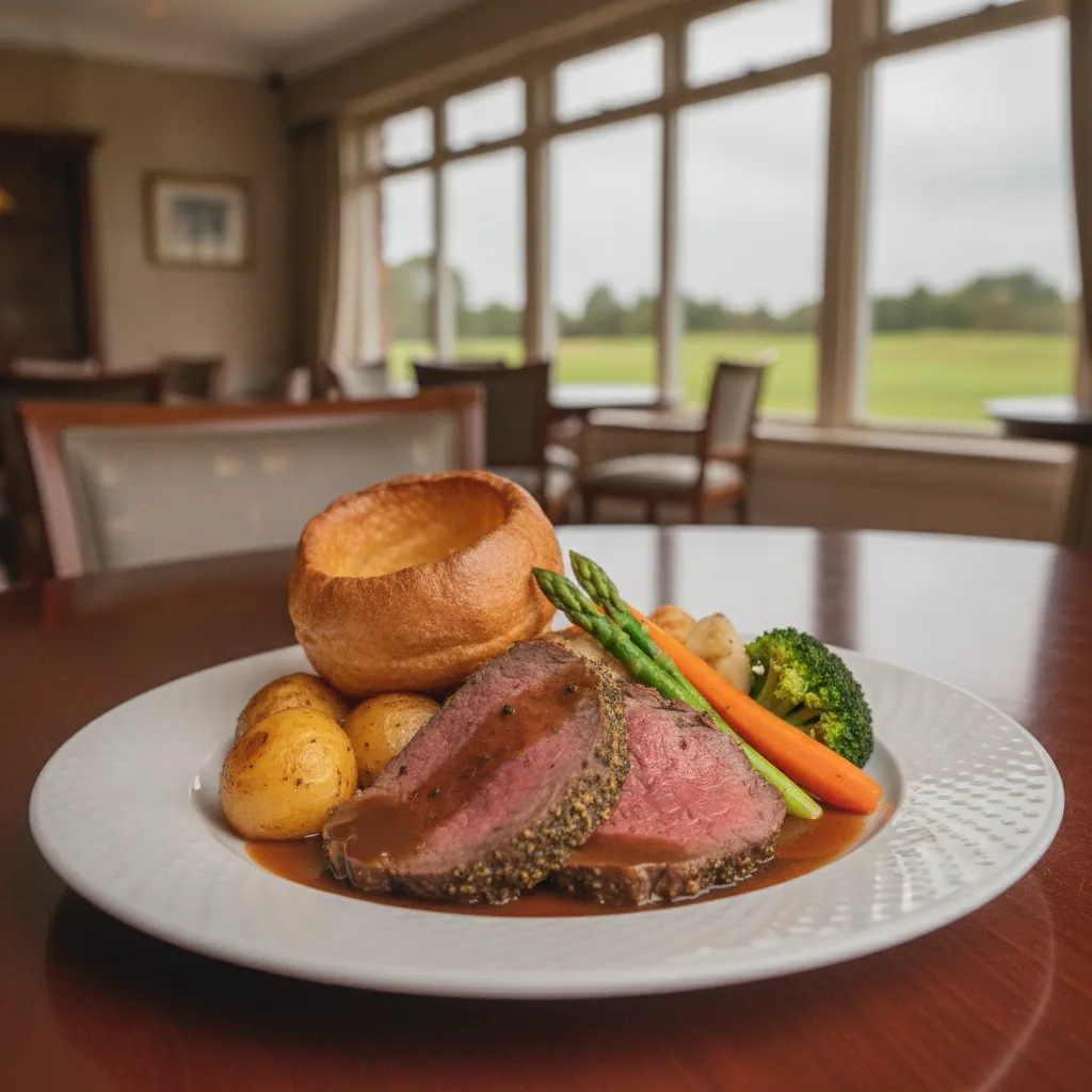 Sunday roast in the clubhouse restaurant