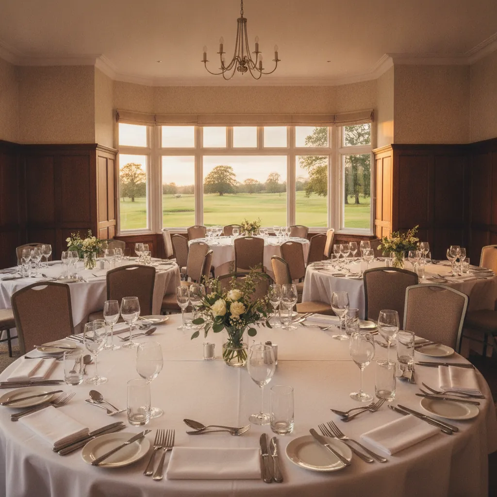 Function room set for dinner