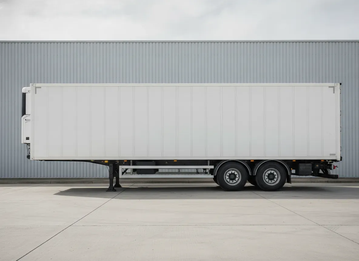 White refrigerated trailer