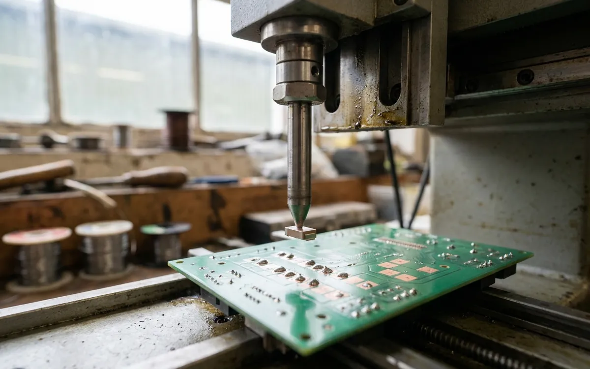 Components being placed on a circuit board