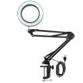 Magnifying Lamp 8X Magnifier Glass Flexible Light Desk Clamp For Phone Repair