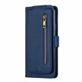 Flip Case For iPhone 13 Wallet with Zip and Card Holder Blue