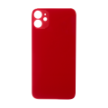 Glass Back For iPhone 11 Plain in Red