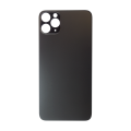 Glass Back For iPhone 11 Pro Max Plain in Black