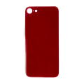 Glass Back For iPhone 8 Plain in Red