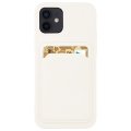 Case For iPhone 11 With Silicone Card Holder White