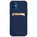 Case For iPhone 13 With Silicone Card Holder Navy