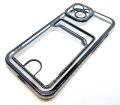 Case For iPhone 14 Plus 15 Plus Clear View Card Holder With Styled Edge Black