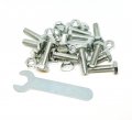 Steel Nut Bolt 8.8mm Diameter 3.5cm Long With Spanner Pack of 16