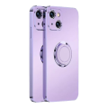 Case For iPhone 13 Pro in Lavender Luxury Plating Magnetic Car Ring