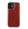 Case For iPhone 14 15 in Brown Flip Leather Multi Card Holder