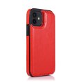 Case For iPhone 14 15 in Red Flip Leather Multi Card Holder