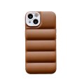 Case For iPhone 13 Pro Brown Puffer Down Jacket