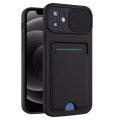 Case For iPhone 6P 7P 8P in Black Ultra thin Case with Card slot Camera shutter