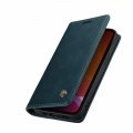 Flip Case For iPhone 13 Wallet Case in Teal Handmade Leather Magnetic Folio Flip