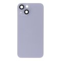 Glass Back For iPhone 14 Purple Battery Door Camera Lens Bezel Magnetism Ring + Metal Plate Plain Without Logo