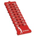 Portable 18-Hole Golf Scorecard Score Counter Red