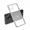 Case For iPhone 11 Pro Clear Silicone With Silver Edge