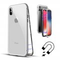 Case For iPhone Xs White Magnetic Absorption Metal Edge