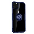 Case For iPhone 11 Pro Max Blue Clear With Magnetic Ring Holder Stand