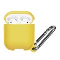 Case For Apple Airpods With Hanger And Hole For LED Yellow