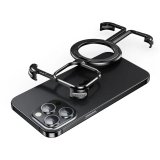 Alloy Corner Pad Camera Protector For iPhone 15 Premium Black Metal