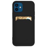 Case For iPhone 11 Pro With Silicone Card Holder Black