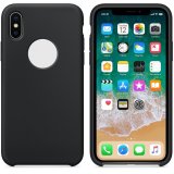 Case For iPhone X Smooth Liquid Silicone Black