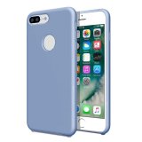 Case For iPhone 7 Plus Smooth Liquid Silicone Azure