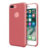 Case For iPhone 7 Plus Smooth Liquid Silicone Camellia