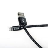 Budi Cable For iPhone 1m Braided 2.4A Data Charging