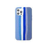 Case For iPhone 12 Mini Rainbow Blue Whale Liquid Silicone Cover