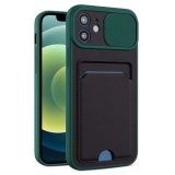 Case For iPhone XS Max in Green Ultra thin Case with Card slot Camera shutter