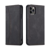 Flip Case For iPhone 15 Pro Max Leather Multi Card Holder Stand in Black