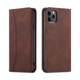 Flip Case For iPhone 15 Pro Max Leather Multi Card Holder Case Stand in Brown