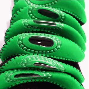 Golf Club Iron Head Covers Protector Headcover with window Set in green 10 Pcs