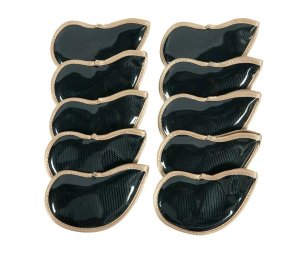 Leather Golf Club Headcovers Irons Set 10 Pcs Club Iron Head Covers in Black