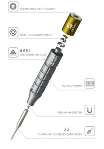 Screwdriver Set with Rotating Holder For Phone Repair Mechanic King Kong 6 Piece