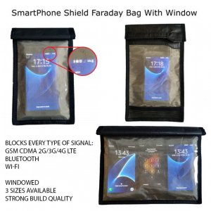 Faraday Bag Signal Blocker For Mobile Phone Shield With Window Medium VKF2