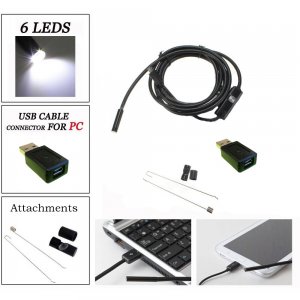 Endoscope Camera Blocked Drain Ear Inspection Waterproof 2m For Android Windows