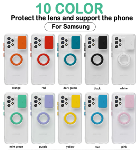 Case For Samsung S21 Ultra G998B Orange With Camera Protection Hand Ring