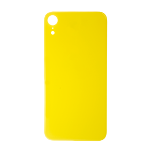 Glass Back For iPhone XR Plain in Yellow