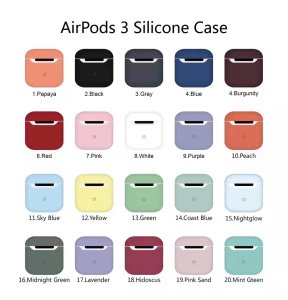 Case For Apple Airpod 3 Silicone Cover Skin in Mint Green Earphone Charger Case