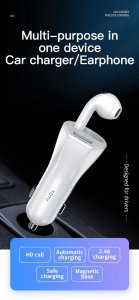 Car Charger With Bluetooth Earpiece TOTU