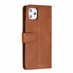 Flip Case For iPhone 13 Pro Wallet with Zip and Card Holder Brown