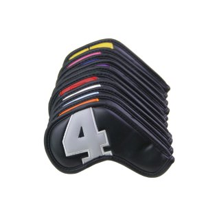 Golf Club Headcovers Irons Set 10 Pcs Club Iron Head Covers Multicoloured