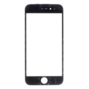 Glass Lens For iPhone 6 on Frame with OCA Layer Cold Press Black 3 in 1