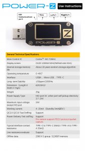 Charging Port Voltage Tester POWER Z USB Phone Current Meter KM001