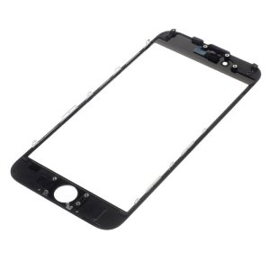 Glass Lens For iPhone 6 on Frame with OCA Layer Cold Press Black 3 in 1