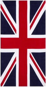 Union Jack Beach Towel 100% Cotton British Flag Printed Design